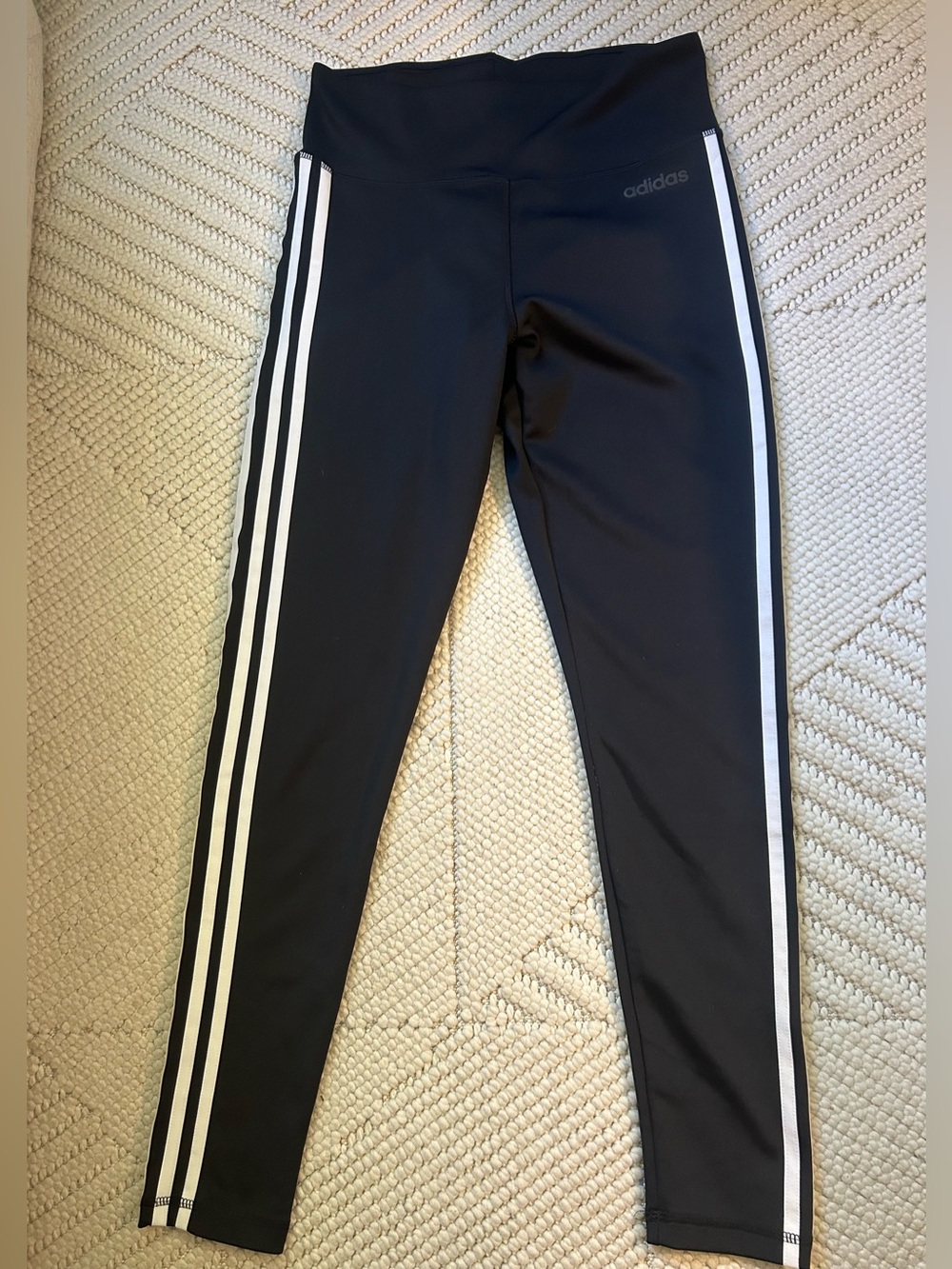 Adidas 3-Stripe Climalite High-Waisted Leggings - Black - Size M